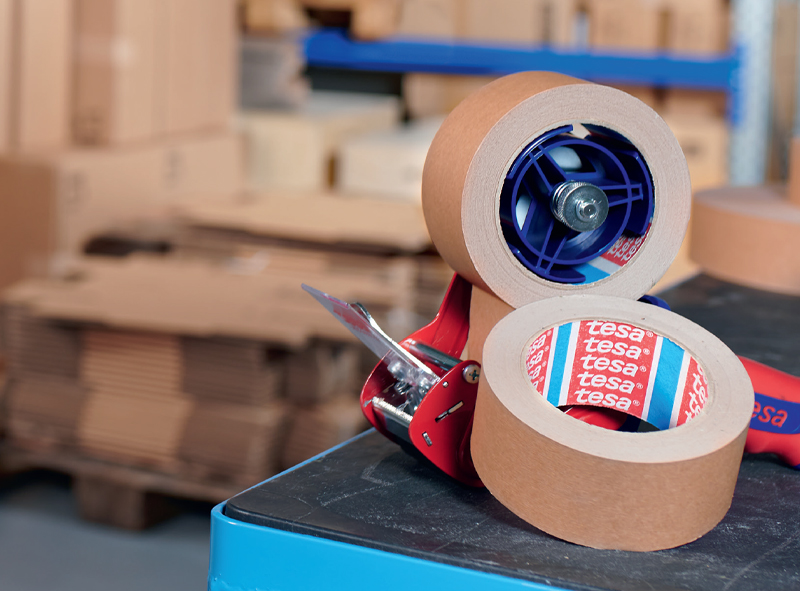 tesa® 4713 tape with paper from sustainable sources for sealing cartons