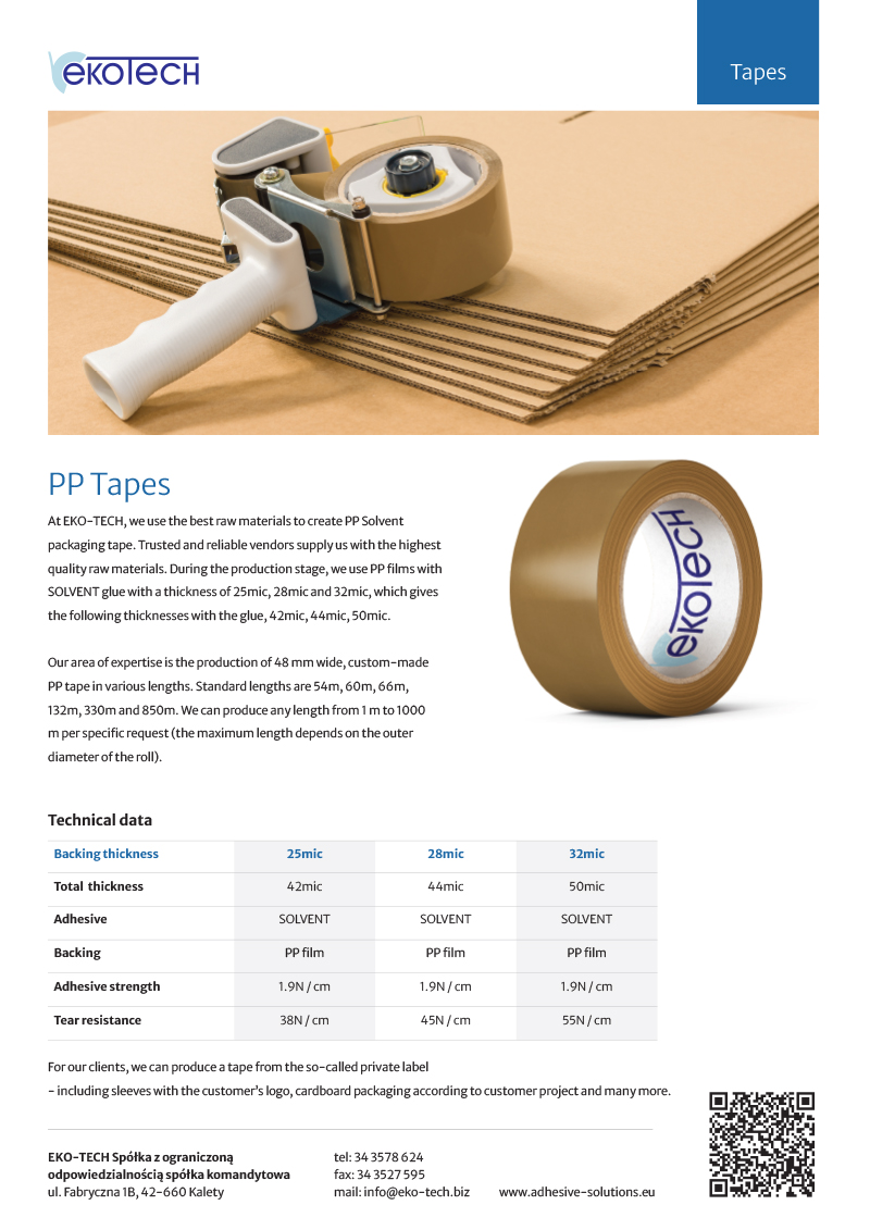 PP, PVC Tapes